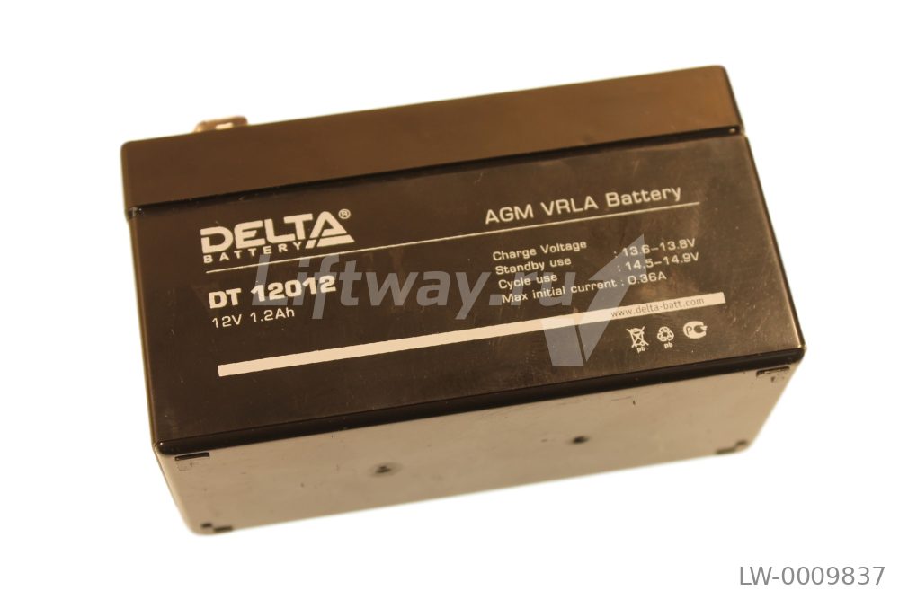 Аккумулятор 12V 1.2Ah  клемма 4,8мм (53X43X97мм)
