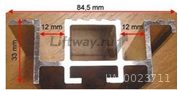 Порог алюминевый дверей шахты L=1680мм T2 BT1100 Varidor 30