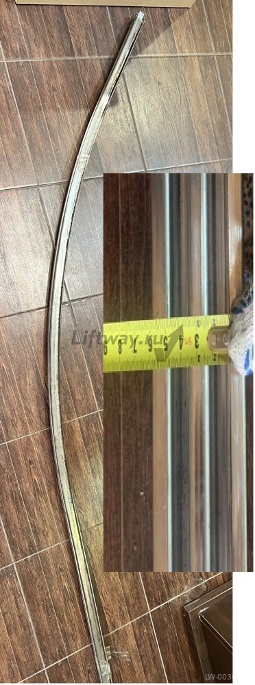 Направляющая поручня стальная изогнутая 35гр. (нижняя входная площадка) L=2175 мм