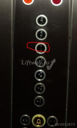 Кнопка приказа Schindler черная с Брайлем "1"