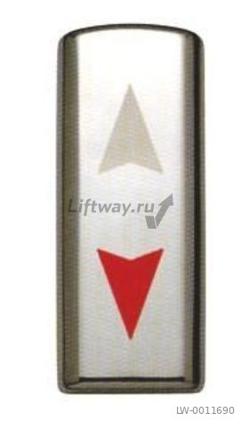 (ДУБЛЬ M02986) Индикатор этажный SHL O2000 шлифованный красная индиакция
