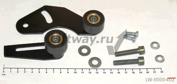 Комплект роликов с кронштейнами замка ДШ Kone Augusta правый