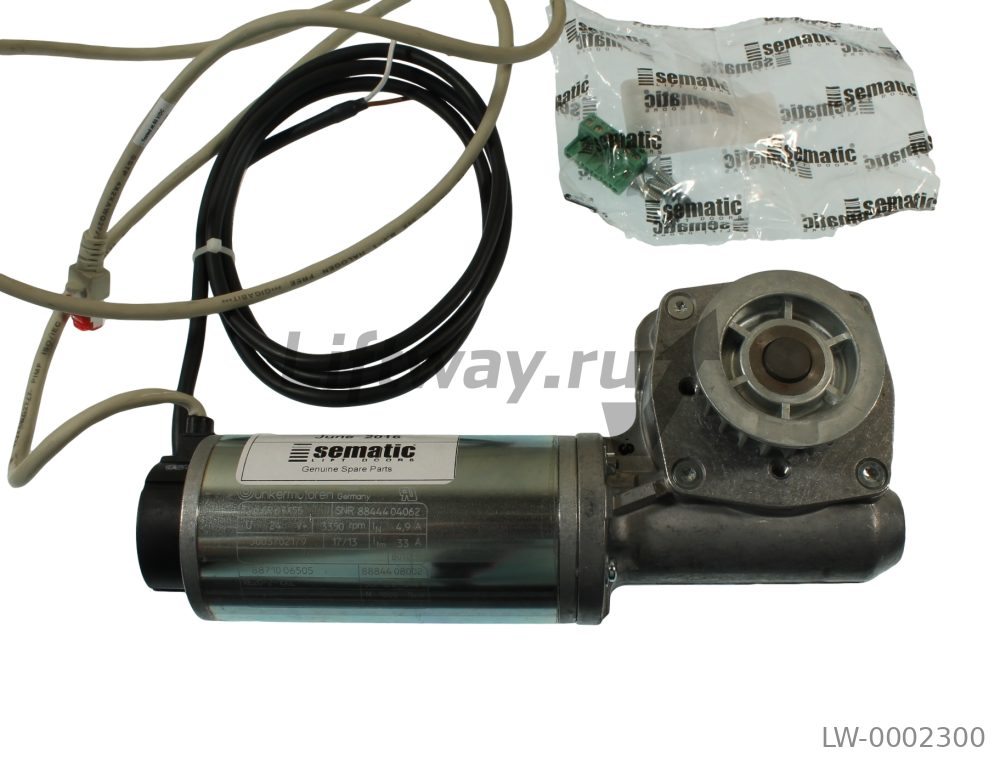 Эл.двигатель DC привода дверей Sematic SGF120 24V кабель 1500мм щеточный