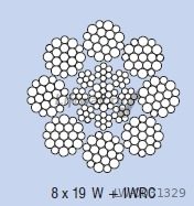 Канат 8 мм PDC DRAKO 250Т (8x19 W-IWRC) , 1570/1770  N/mm2, sZ, U