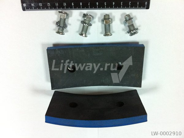 Накладка тормозной колодки лебедки13VTR-M, 13VTR тип ZAA9676... (комплект 2 шт) 