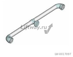 Поручень хром  ONDA L=1930мм (комп. с креплением)
