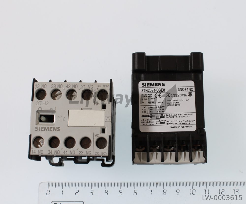 Реле Siemens 3TH2081 3no 1nc 80VDC с диодом