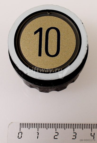 Кнопка приказа D2 "10" зелен подсветка