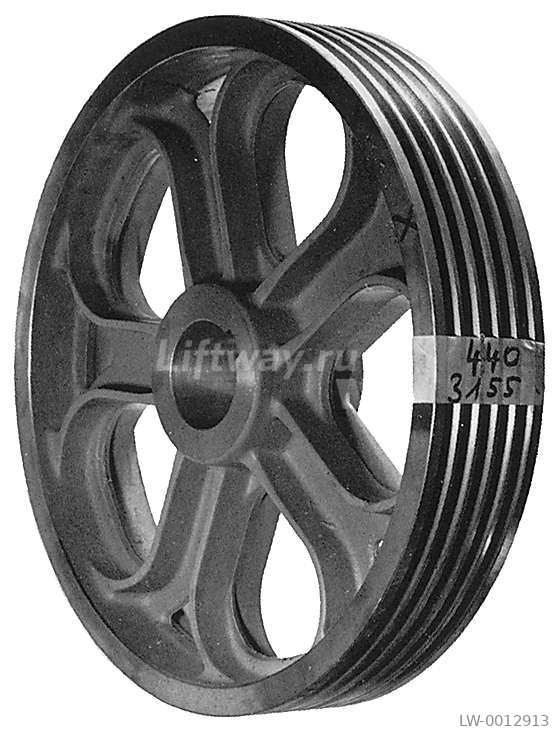 КВШ D=570 х120mm ZZR=6 DZ=13mm для W163 (ступица 120мм) вал d=90mm