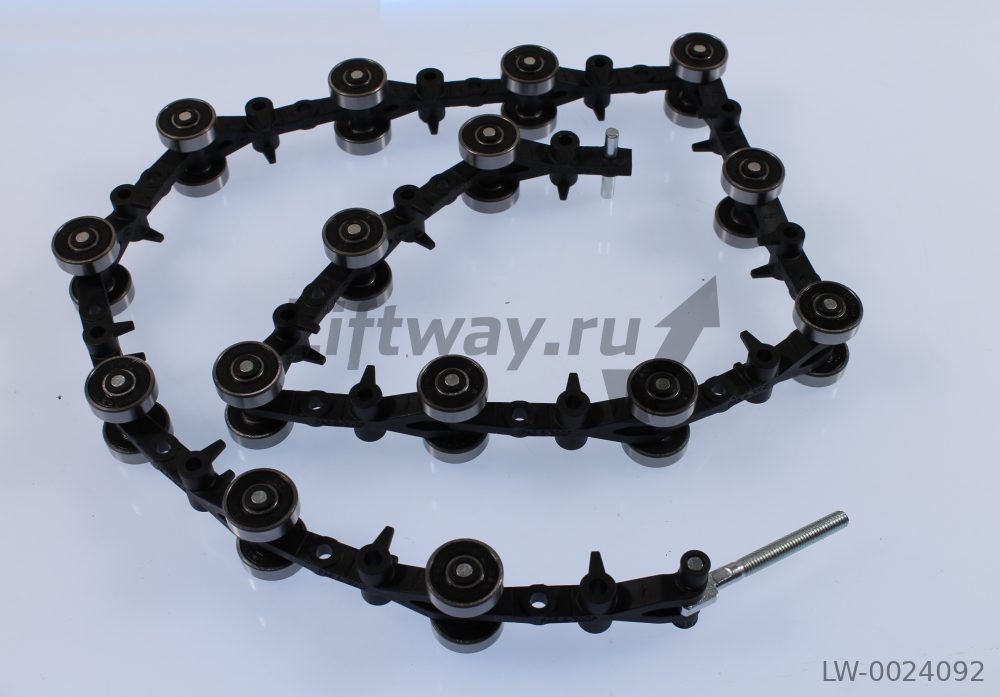 Цепь отклоняющая балюстрады (2 подшипника 15 пар) новый I-тип L=1100 mm Шаг 65 mm