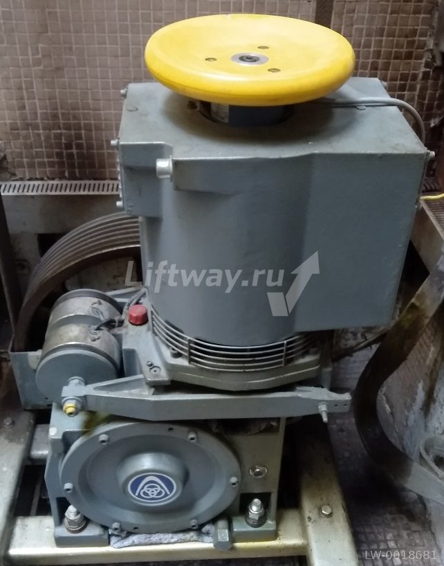 Лебедка Thyssen TW63 11кВт п/ч 48:2 вертикальная КВШ 590*7*10мм 1 м/с частот.регул. подвес.2:1