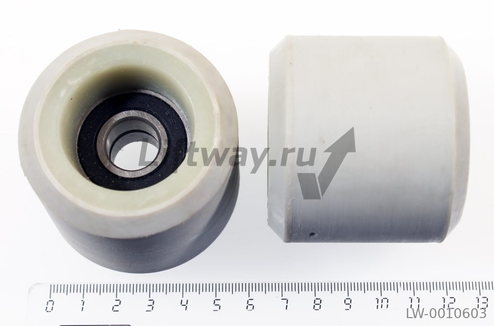 Прижимной ролик поручня D = 60 мм, h = 55 мм, двойной подшипник 6202