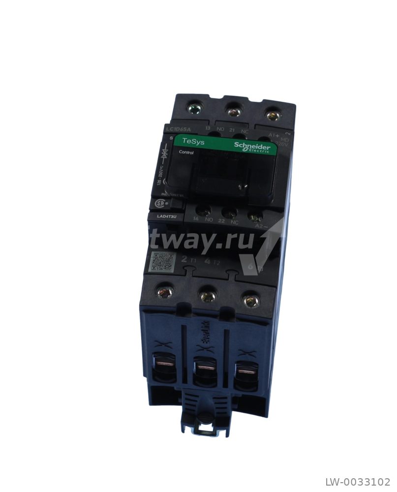 КОНТАКТОР D 3Р, 65 A, НО+НЗ, катушка 220V DC, ЗАЖИМ ПОД ВИНТ
