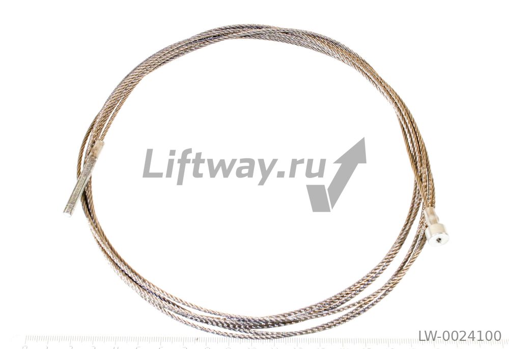 Тросик синхронизации L= 2940 mm d=2mm, диаметр шпильки 5мм