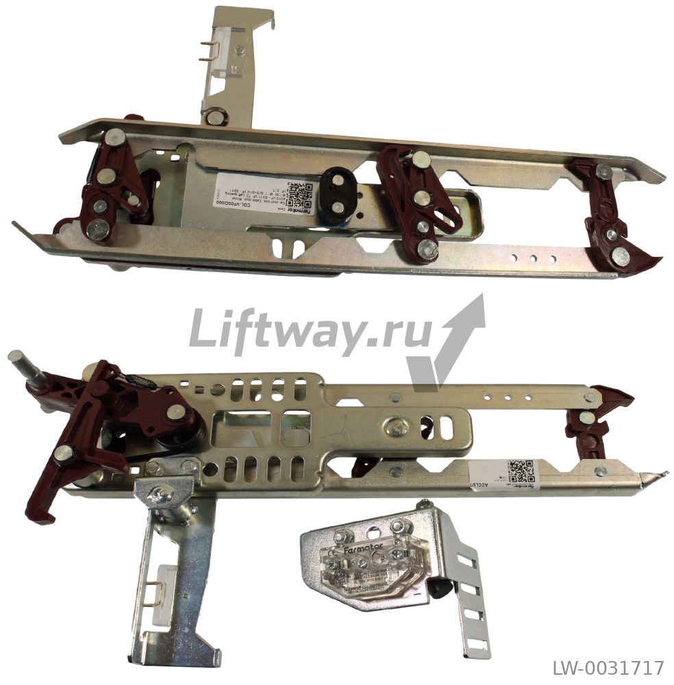 Отводка привода Fermator 40/10 VF, 50/11 PM двери T1, T2, T3, T4 Левая L=460 мм с замком CDL