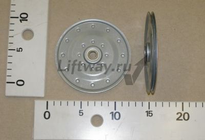 Шкив отводной тросика привода дверей ADC KONE D=114 mm