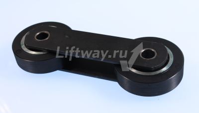 Внутреннее звено ступенчатой цепи эскалатора Sigma, старый тип (палец 15 мм, ролик 80х22 мм)