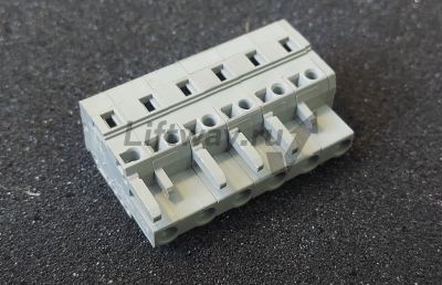 6-контакт. розетка, шаг 7,5 мм, серая 231-206/026-000
