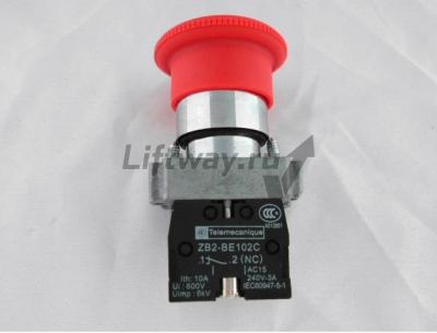 Кнопка E-stop ZB2-BE102C Telemecanique контакт НЗ