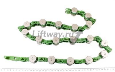 Роликовая цепь огибного участка балюстрады эскалатора SJEC (19 пар подшипников)