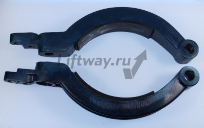 Комплект из 2 тормозных рычагов в сборе с тормозными накладками для лебедки MF82 мотор 240/270
