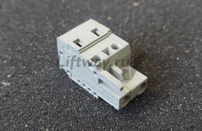 2-контакт. розетка, шаг 7,5 мм, серая 231-202/026-000