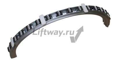 Алюминиевая основа огибающего участка в сборе с роликами эскалатора Sigma, новый тип