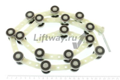 Цепь отклоняющая балюстрады (2 подшипника 16 пар) новый I-тип L=1155 mm Шаг 65 mm