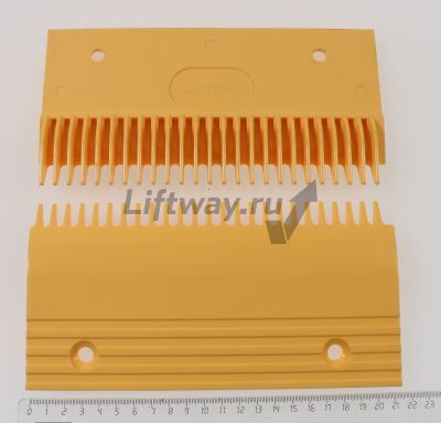Гребенка эскалатора желтая левая XIZI OTIS пластик 25 зубьев (213.5x108mm)