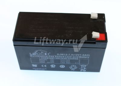 Аккумулятор LEOCH DJW12-7.0 - 12В, 7Ач ( 12V, 7 Ah) 151x65x94,5мм