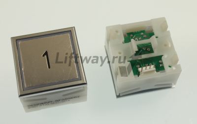 Кнопка "1" Thyssen KT40 STEP C 40х40мм (Европейский вариант) красная подсветка