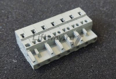 7-контакт. розетка, шаг 7,5 мм, серая 231-207/026-000