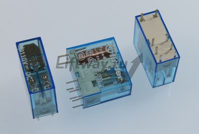 Миниатюрное реле; 2 перекидных контакта 8А (= 110В DC)