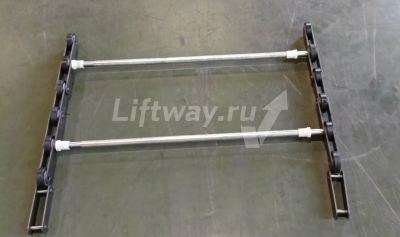 Цепь ступеней эск.Sigma SCE (1000 мм) к-т на 2 ступ. шаг 136,8мм палец 15мм, ролл 80x22мм, с осями
