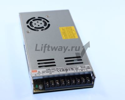 Блок питания LRS-350-24, Вх. 100-120VAC/6.8A 200-240VAC/3.4A Вых. 24VDC/14.6A