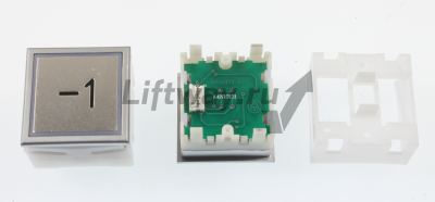 Кнопка "-1" Thyssen KT40 STEP C 40х40мм (Европейский вариант) красная подсветка