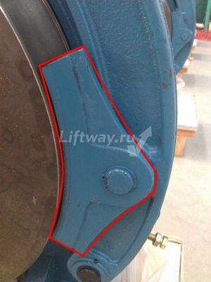Тормозная колодка BLT, зав.№ BLT07K/1473, тип тормоза колодочный YLZ 1500290, D шкива 500мм, 180х65