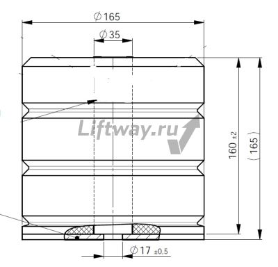Буфер D165х 160 /165 мм тип A AUTAN 5 с платформой